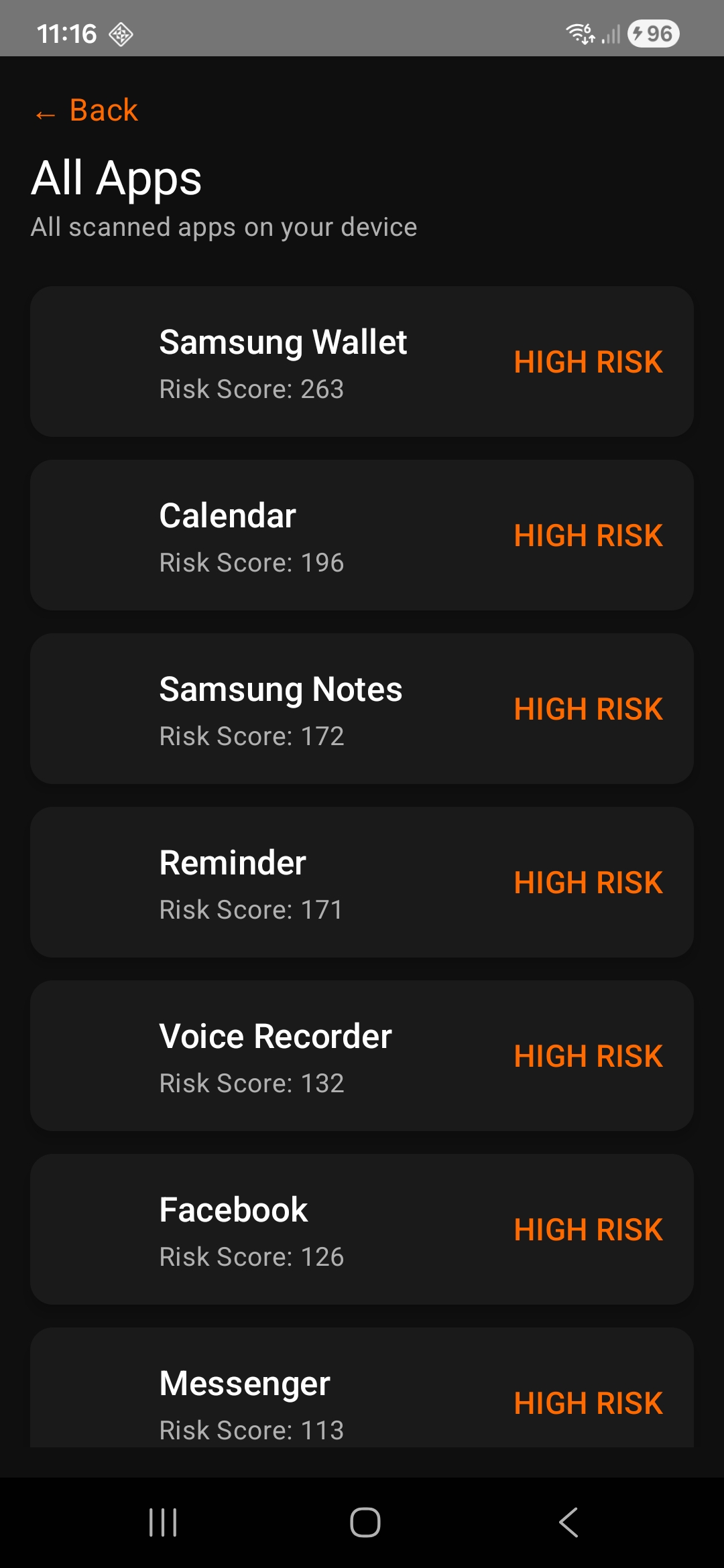 Recording interface